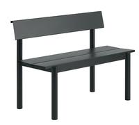 Linear Steel Bench Outdoor bench with backrest 110x34 cm Muuto