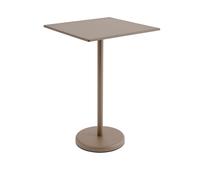 Linear Steel Café Garden Table 105x70 cm Taupe