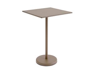 Linear Steel Café Garden Table 105x70 cm Taupe