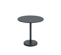 Linear Steel Café Garden Table Ø70 Black