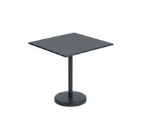 Linear Steel Café Garden Table 70x70 cm Black
