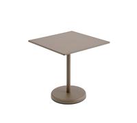 Linear Steel Café Garden Table 73x70 cm Taupe