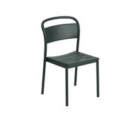 Linear Steel Dining Chair Dark Green