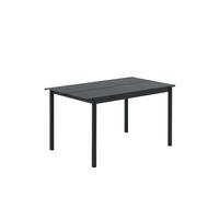 Linear Steel Table 140x75 cm Black