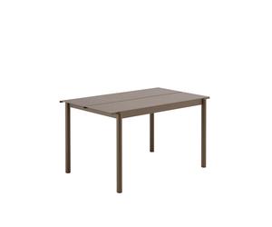 Linear Steel Table 140x75 cm Taupe