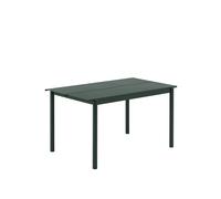 Linear Steel Table 140x75 Dark Green