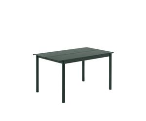 Linear Steel Table 140x75 Dark Green
