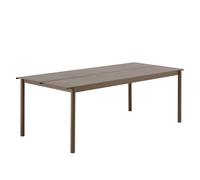 Linear Steel Table 220 x 90 cm Taupe