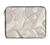 Linear Texture Beige Laptop Sleeve 10inch Laptop Protective Case for Women Men Shockproof Computer Cover Portable Notebook Briefcases Computer Carrying Bag Lap Top Protector Compatible with Notebooks