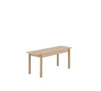 Linear Wood Bench 110x34 cm Oak
