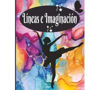Líneas e Imaginacíon: Edición Original: Libro de dibujo de líneas sobre acuarela para adultos con fondos abstractos de tintas de alcohol (Volumen 1)
