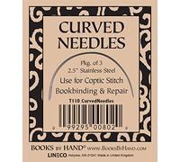 Lineco 2.5in Curved Sewing Needles (3) Coptic Stitch Bookbinding & Repair, Made in USA