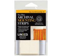 Lineco Archival Artwork Mounting Strips Clear 3.17 Cm X 10.16 Cm (1.25" X 4") Pack Of 12