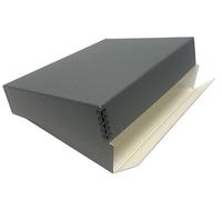 Lineco Blue/Gray 16’’ x 20’’ x 3’’, Museum Storage Box Removable Lid and Drop Front Design. Archival with Metal Edge. Protect Store Photos, Documents, Crafts, Cards, Prints, DIY
