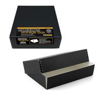 Lineco Museum Archival Drop-Front Storage Box, Acid-Free with Metal Edges, 8.5 X 10.5 X 3 inches, Black (733-2008)