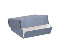 Lineco Museum Archival Drop-Front Storage Box, Acid-Free with Metal Edges, 8.5 X 10.5 X 3 inches, Gray (733-0008)