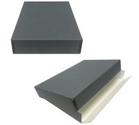Lineco Museum Archival Storage Box, 11.75x18.25x3 in. Drop Front Design. Acid-Free with Metal Edge. Organize Photos, Pictures, Prints, Documents, Crafts, DIY. Gray, 2 Pack