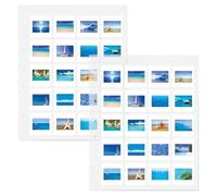 Lineco Polypropylene Archival Slide Storage Album, Top Loading Page Sleeves, Holds 20 2x2 Inch Slides, Sheet Size 9.375x11.375 Inch, Pack of 50