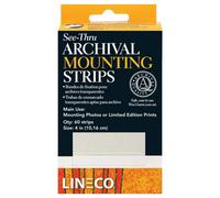Lineco See-Through Polyester Mounting Strips 3.17Cm X 10.16Cm (Pack Of 60)