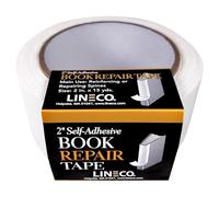 LINECO Self-Adhesive Book Repair Tape-White 2" x 15Yd, OSFA