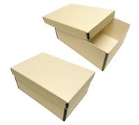 Lineco, Tan Photo Snapshot Photo, Card, File Box Removable Lid. Bulk Storage Negatives, Prints, Films. Museum Level Archival Storage Box. Protects Photos And Negatives. Pack of 2, (5" X 8" X 12")