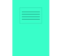 Lined Exercise Book: Wide-Ruled, approx. A5 format, 80 pages, for School, High School, College Students - Glossy Turquoise Cover