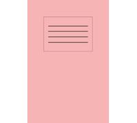 Lined Exercise Book: Wide Ruled, approx. A5 format size, 80 pages, for School, College Students - Glossy Cover/Pastel Range/ Light Pink