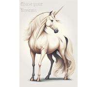 Lined Journal - Chase your dreams - Unicorn, Cute Journal, Reflection Journal, Self-Mastery Journal, Daily Journal, Lined Notepad, Lined Notebook, College Ruled