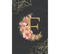 Lined Journal Letter E Monogram Journal Elegant Gray and Gold Lined Notebook with Letter E Cover Elegant Floral Monogram Diary Initial E Notebook Initial E Journal Ideal for Gifts and Personal Use