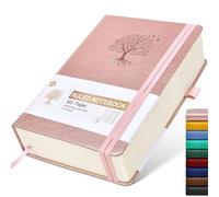 Lined Journal Notebook -365 Pages A5 Thick Journals for Writing Ruled Notebook, Pink Hardcover Leather Journals for Women Men, Daily Journal Notebook for Work, Note Taking ( 5.75'' X 8.38'' Rose Gold)