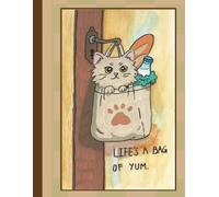 Lined Journal Notebook: Cat in a bag Hand-Drawn illustration | 55 Sheets, 110 Pages, 8.5 in x 11 in - Journaling Notebook for Work, School, Note Taking or sketching