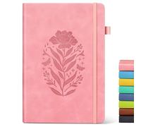 Lined Journal Notebook for Women, A5 Pink Hardcover Leather Journals for Writing, 200 Pages Thick Travel Daily Journal, College Ruled Notebook for Work School, Note Taking, Business 5.75'' X 8.38''