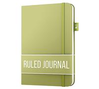 Lined Journal Notebook for writing | Ruled 150 pages, 120gsm Thick Paper with Sticky Notes,pen loop, elastic band, leather hard cover | Scribbles That Matter A5 journals for writing, 5.75x8.2 inches