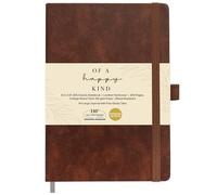 Lined Leather Bound Journal Notebook, A5 Hardcover - Brown 5.8x8.3" - Thick 300 Pages College Ruled Paper Journals for Men and Women - Personal and Professional Note Book for Writing & Journaling