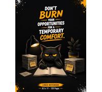 Lined Notebook 8.5 x 11 - 120 Pages | Don’t Burn Your Opportunities for a Temporary Comfort: Funny Office Gag Gift & Sarcastic Journal for Coworkers