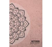 Lined Notebook A4: Large Decorative Journal Notebook with Blank Date on Top | Mandala Light Pink Design