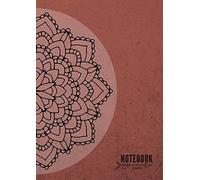 Lined Notebook A4: Large Decorative Journal Notebook with Blank Date on Top | Mandala Red Design
