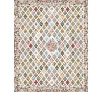 Lined Notebook: An illustration of the Jane Austen Patchwork Coverlet Quilt