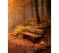 Lined Notebook - Autumn Forest Path: A warm and peaceful space for writing, notes, and daily reflection