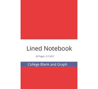 Lined Notebook, College Blank and Graph, 60 Pages, 5.5"x8.5",