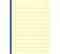 Lined Notebook: College Ruled Journal Notepad with Double Margins (Left and Right) for Writing Notes | 120 Pages, 8.25 x 11, 90gsm Cream Paper | Office School Work Home - Blue Hardcover / Hardback