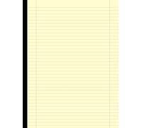 Lined Notebook: College Ruled Journal Notepad with Double Margins (Left and Right) for Writing Notes | 120 Pages, 8.25 x 11, 90gsm Cream Paper | Office School Work Home - Black Hardcover / Hardback