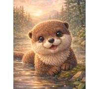 Lined Notebook - Cute Baby Otter: Adorable River Animal Journal for Writing, Notes and Creative Thoughts