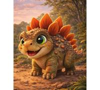Lined Notebook - Cute Baby Stegosaurus: Prehistoric Dinosaur Journal for Writing, Notes and Creative Thoughts