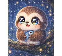 Lined Notebook: Cute Owl with Fish in a Moonlit Forest: 7.5 x 9.25 Inches | 100 Ruled Pages | Beautiful Full Wraparound Cover | Perfect for Writing, Journaling, Notes & Everyday Use