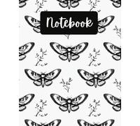 Lined Notebook for Students & Writers | Whispering Wings Aesthetic Journal - 200 Pages, 7.5" × 9.25", Black & White Butterfly Cover, College-Ruled
