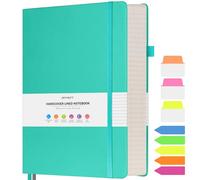 Lined Notebook Journal for Women Men, B5 College Ruled Notebook, 312 Numbered Pages Notebooks for Work, 100gsm Paper Daily Journal, Hardcover Vegan Leather Journals for Writing Office, Peacock Blue