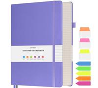 Lined Notebook Journal for Women Men, Large B5 College Ruled Notebook, 312 Numbered Pages Notebooks for Work, 100gsm Paper Daily Journal, Hardcover Vegan Leather Journals for Writing Office, Purple
