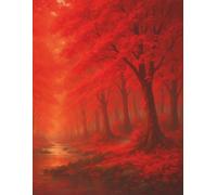 Lined Notebook - Red Leaves Edition: A peaceful journal for thoughts, notes, and daily reflections