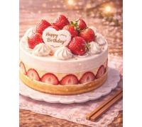 Lined Notebook - Strawberry Birthday Cake: Sweet celebration journal for notes, lists, and everyday writing